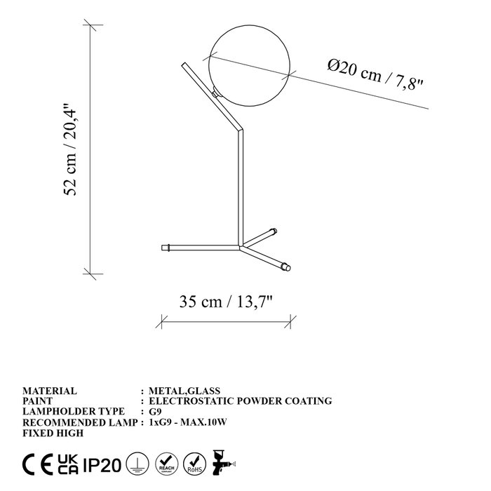 Opviq Luminar - 14161 Lámpara de mesa de cuerpo metálico negro Opviq Luminar - 14161 Lámpara de mesa de cuerpo metálico negro
